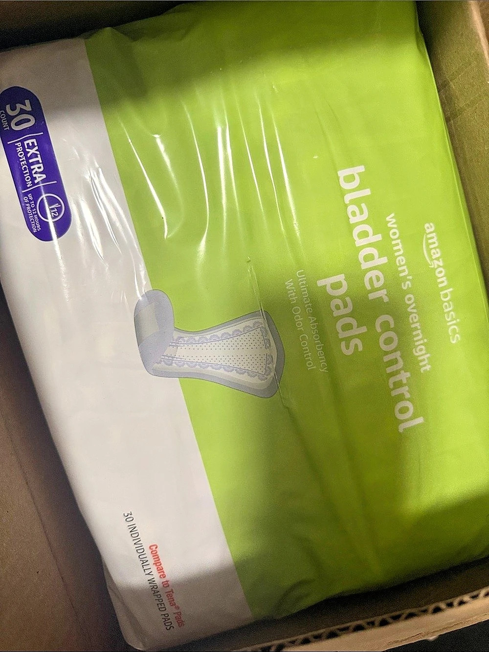 Amazon Basics Ultra Thin Overnight Bladder Control Pads 30 Count